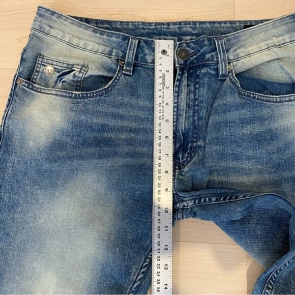 Buffalo David Bitton jeans Ash-X skinny stretch blue distressed denim size 34 - Picture 9 of 10